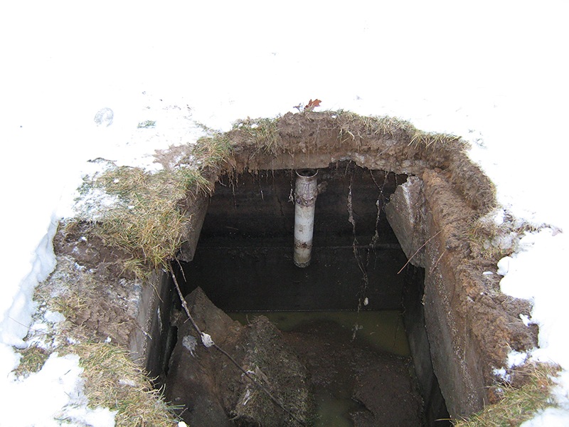 Collapsed Septic Tank